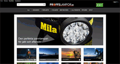 Desktop Screenshot of proffslampor.se
